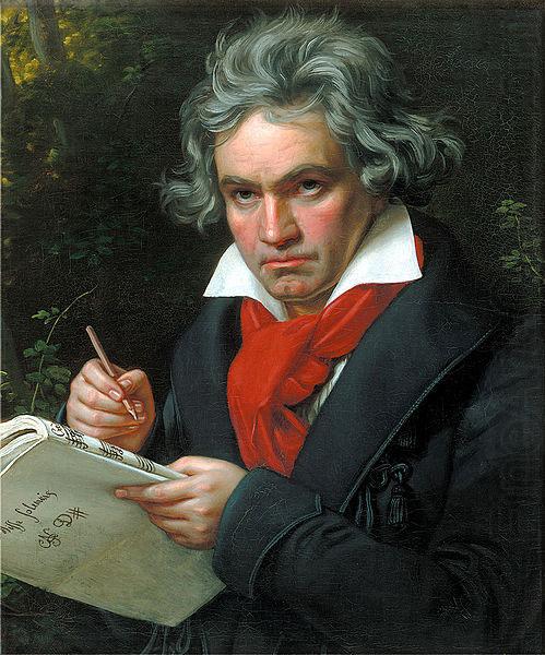 Joseph Karl Stieler Portrait Ludwig van Beethoven when composing the Missa Solemnis china oil painting image